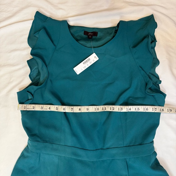 NWT J. Crew Sleeveless Ruffle Jumpsuit Blue - Picture 6 of 16